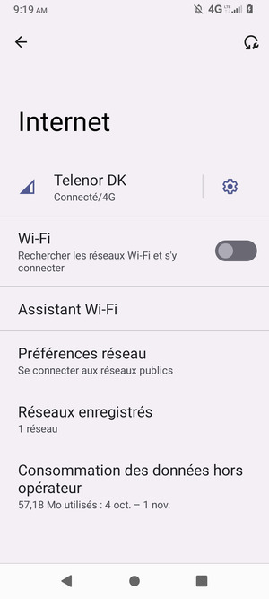 Activer le Wi-Fi