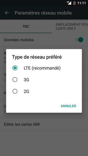 Sélectionnez votre option préférée