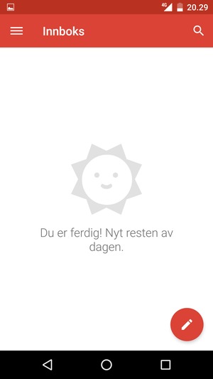 Gmail er klar til bruk