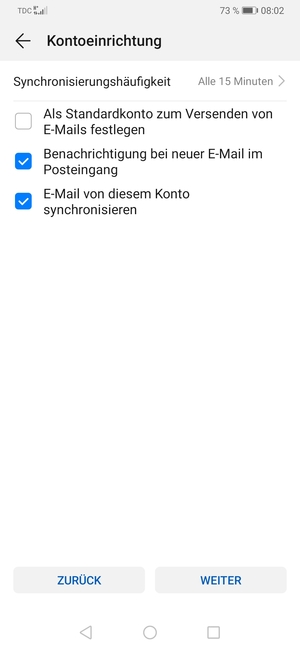 Wählen Sie WEITER