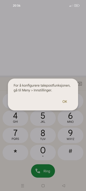 Hvis personsvar ikke er innstilt, velg OK
