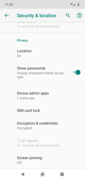 Select SIM card lock