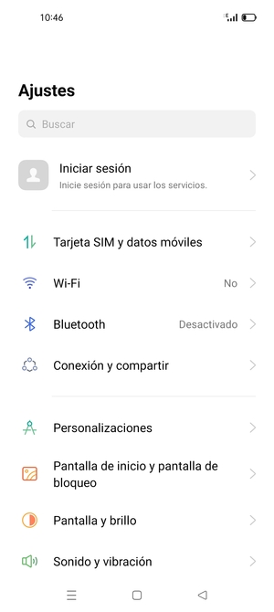 Seleccione Tarjeta SIM y datos móviles