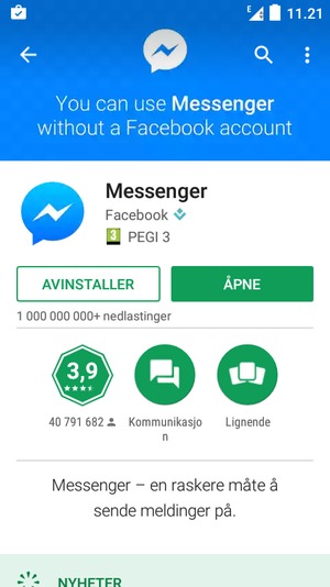 Velg ÅPNE