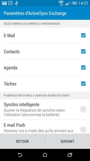 Sélectionnez SUIVANT