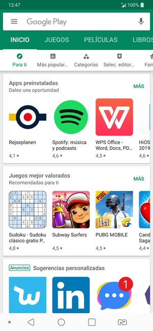 Seleccione la barra de Búsqueda