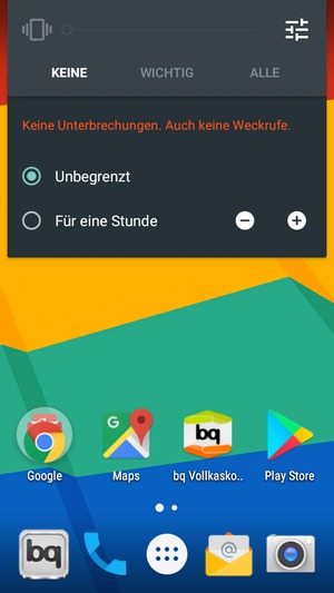 Wählen Sie KEINE für Lautlos-Modus