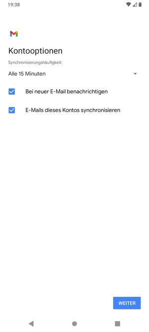 Wählen Sie WEITER