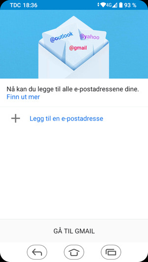 Velg Legg til en e-postadresse