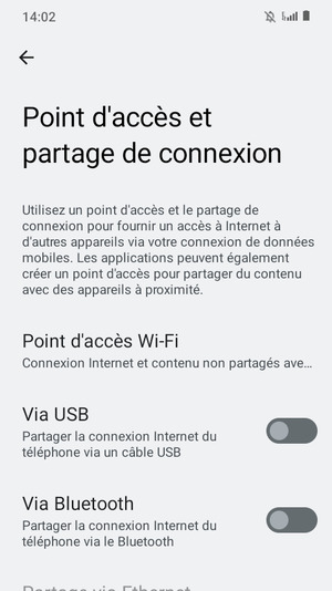 Sélectionnez Point d'accès Wi-Fi