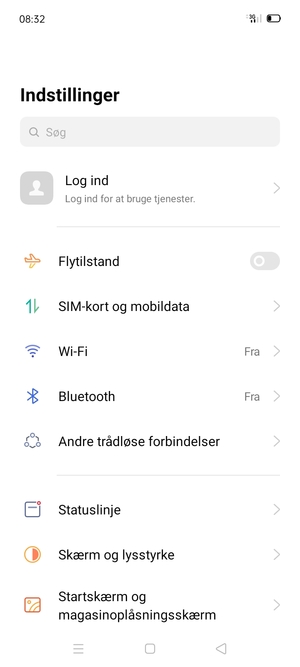 Vælg SIM-kort og mobildata