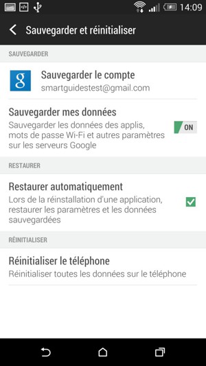 Retournez au menu Paramètres