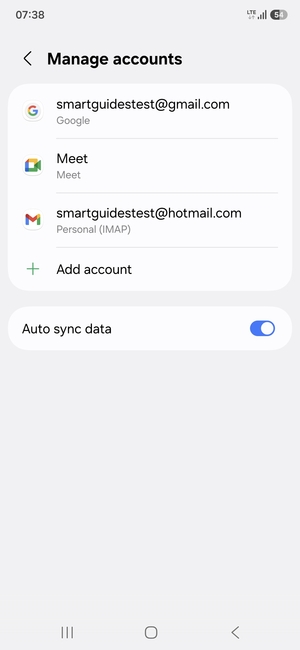 Select your Google account