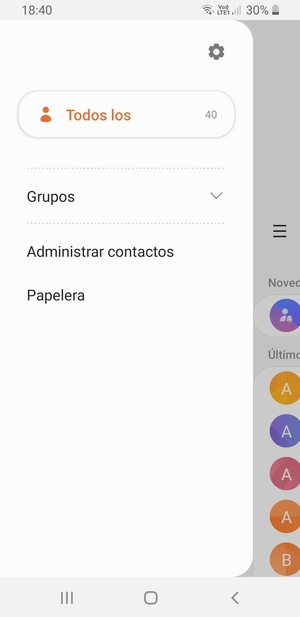 Seleccione Administrar contactos