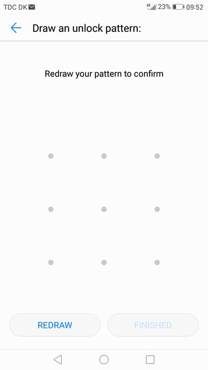 Draw the unlock pattern again
