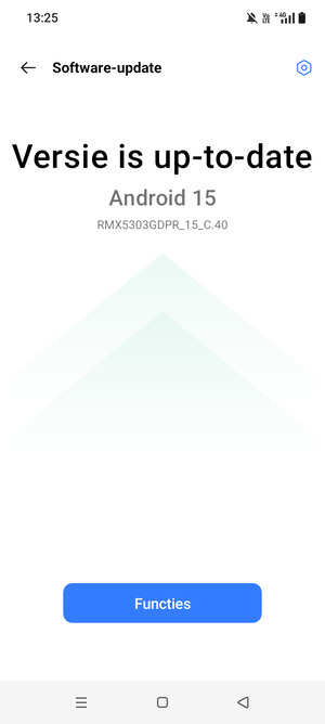 Als uw telefoon up-to-date is, zult u het volgende scherm zien