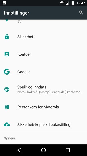 Bla til og velg Kontoer