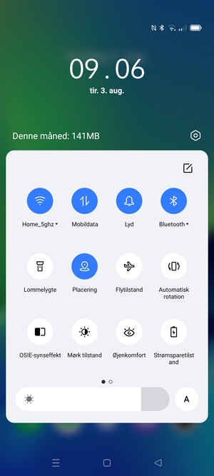 Slå Wi-Fi og Bluetooth fra