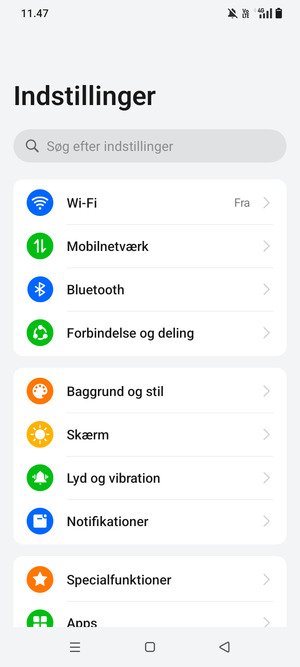 Vælg Mobilnetværk
