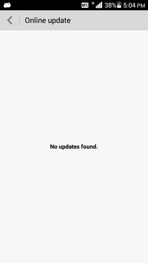 If your phone is up to date, you will see the following screen.
