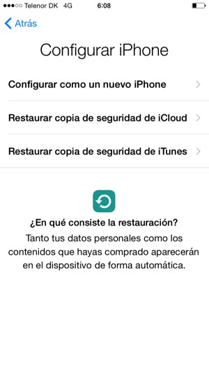 Vaya a través del asistente de instalación de nuevo como lo hizo cuando su teléfono era nuevo.
