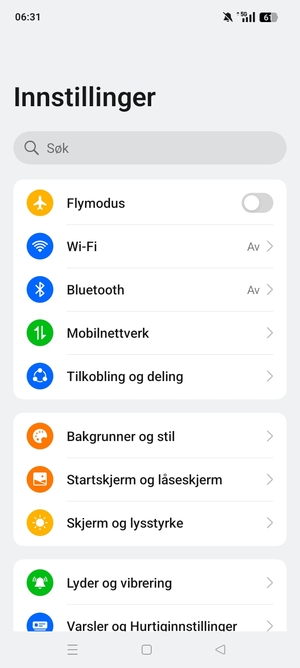 Velg Mobilnettverk