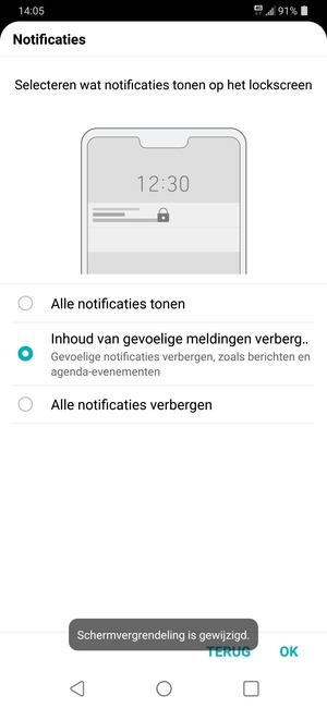 Selecteer uw voorkeursoptie en selecteer OK
