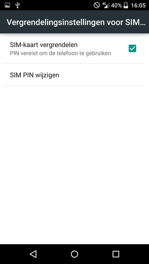 Selecteer SIM PIN wijzigen