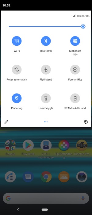 Slå Wi-Fi og Bluetooth fra