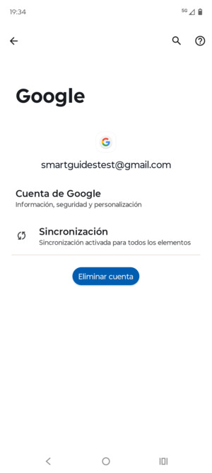 Seleccione Sincronización
