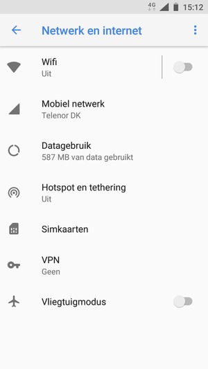 Selecteer Mobiel netwerk