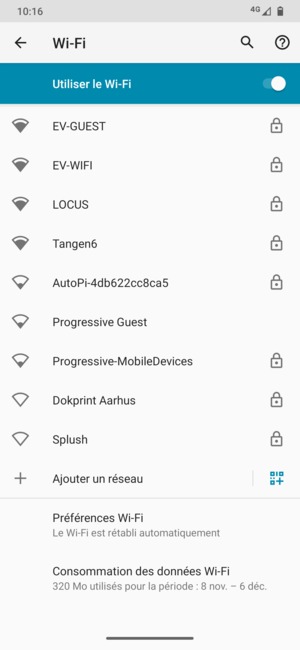 Sélectionnez le réseau sans fil auquel vous souhaitez vous connecter