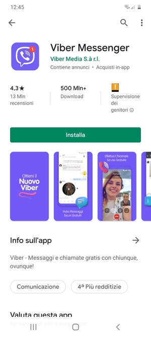 Seleziona Installa