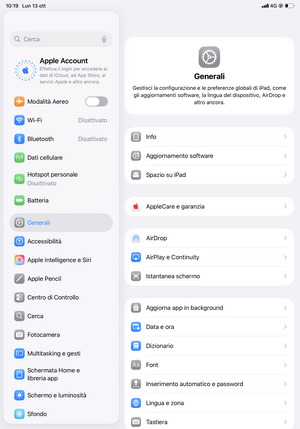 Seleziona Wi-Fi
