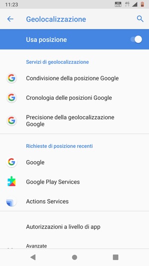 Disattiva Geolocalizzazione