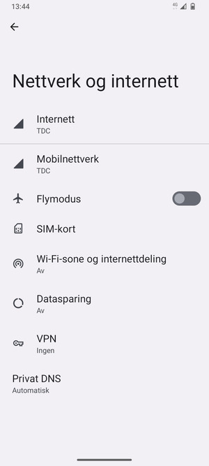 Velg Mobilnettverk