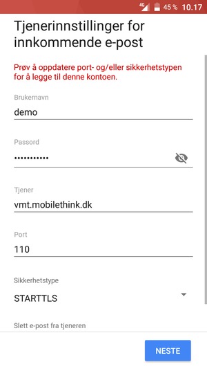 Velg Sikkerhetstype