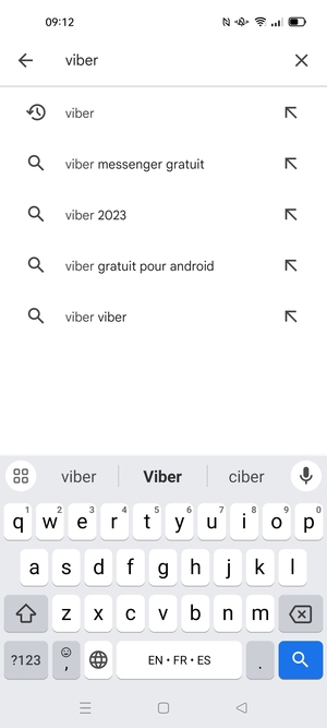 Saisissez le nom de l'appli et sélectionnez Rechercher