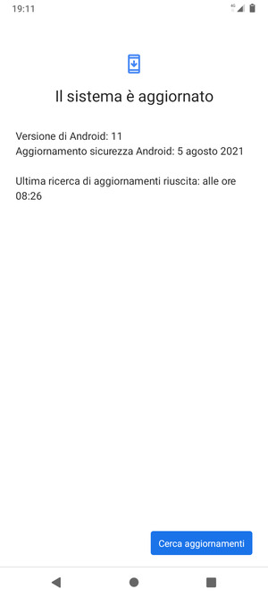 Se il tuo telefono è aggiornato, vedrai la seguente schermata