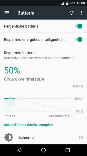 Seleziona Risparmio batteria
