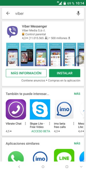 Seleccione la aplicación
