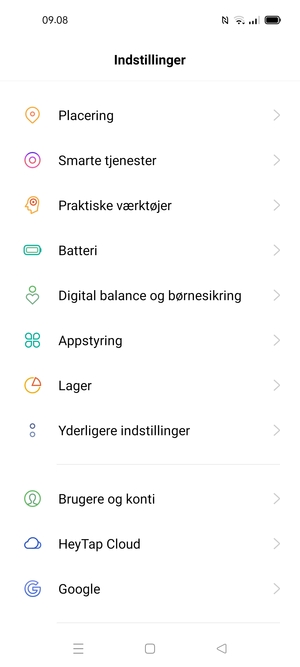 Scroll til og vælg Yderligere indstillinger