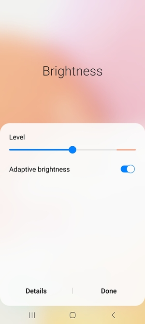 Turn on Adaptive brightness and select Done