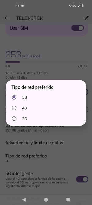 Seleccione la opción deseada