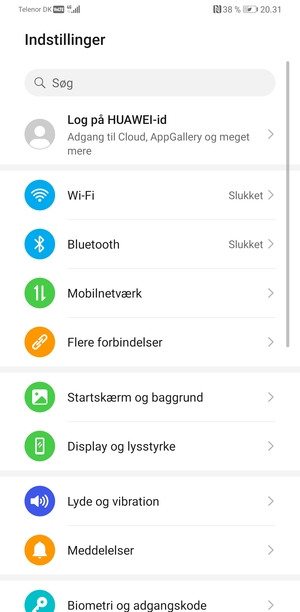 Vælg Mobilnetværk