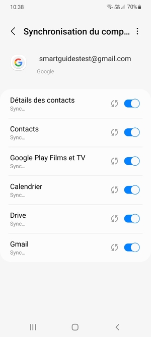 Vos informations seront synchronisées