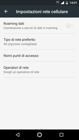 Seleziona Nomi punti di accesso