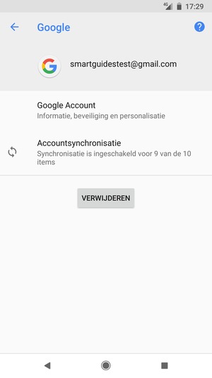 Selecteer Accountsynchronisatie