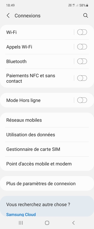 Sélectionnez Wi-Fi
