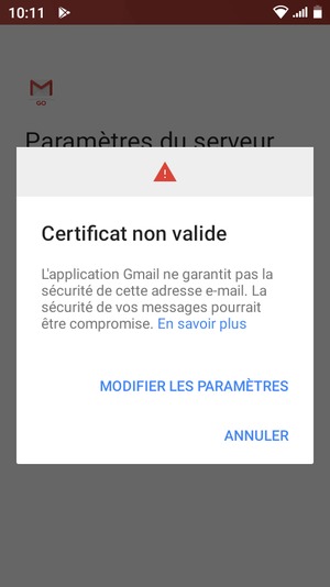 Sélectionnez MODIFIER LES PARAMÈTRES